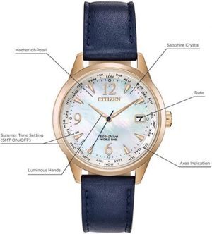 Đồng hồ nữ Citizen World Time FC8003-06D