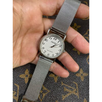 Đồng hồ nữ Clocky mặt tròn size mặt 32mm dây thép 2hand vintage phù hợp cho nữ tay to, tay vừa,...