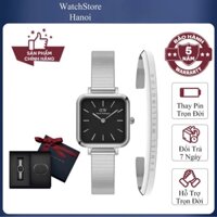 Đồng Hồ Nữ Daniel Quadro Studio Sterling Black 22x22mm Kèm Vòng Tay Classic Cuff V1 Chính Hãng