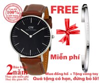 Đồng hồ nữ Daniel WeIIington Classic Black Bristol 36mm - màu Bạc(Silver) mặt đen-DW00100143 [bonus]