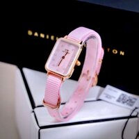 Đồng Hồ Nữ Daniel Wellington (DW) Classic Petite Pecial Edition Gold Mặt Chữ Nhật Siz 26mm Dây Vải Hồng Máy Quartz (pin)