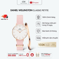 Đồng Hồ Nữ Daniel Wellington Classic Petite Rosewater + Vòng Tay DW Cuff Chính Hãng - Daniel Store