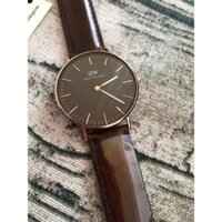 Đồng Hồ Nữ Daniel Wellington Classic Black Bristol 36mm Vàng Hồng DW00100137