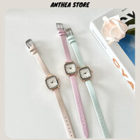 Đồng hồ nữ dây ánh nhũ mặt vuông trẻ trung năng động Koudou KOV01