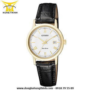 Đồng hồ nữ dây da Citizen Eco-Drive EW1582-03A
