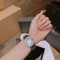 Đồng hồ nữ dây da Dimini, đồng hồ nữ đính đá full mặt cực xinh