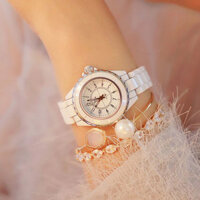 Đồng hồ nữ dây đá mặt tròn trắng sang chảnh BS Bee Sister ĐHĐ22401