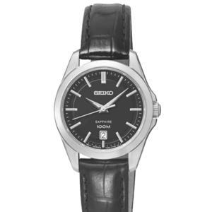 Đồng hồ nữ dây da Seiko Solar SUT161P2