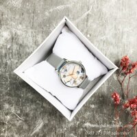 Đồng hồ nữ dây da xám mặt tròn hình con ong 3D độc lạ Mobangtou ĐHĐ18704