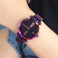 Đồng Hồ Nữ Dây Nam Châm Lụa Sang Nữ Tính - Tím