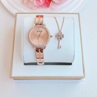 Đồng hồ nữ dây thép Guess Quartz Rose Tone