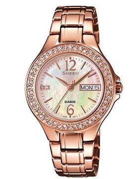 Đồng hồ nữ dây thép không gỉ Casio SHE-4800PG