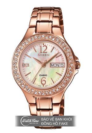 Đồng hồ nữ dây thép không gỉ Casio SHE-4800PG