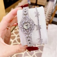 Đồng hồ nữ đeo tay dây kim loại đính đá thời trang cao cấp chống nước Ver$ace size 35mm fullbox , shop kiwi