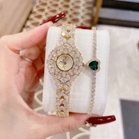 Đồng hồ nữ đeo tay dây kim loại đính đá thời trang cao cấp chống nước Ver$ace size 35mm fullbox , shop kiwi