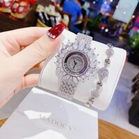 Đồng hồ nữ đeo tay dây kim loại cao cấp chống nước Royal crown size 40 mm fullbox , shop kiwi