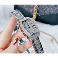 Đồng hồ nữ De.va.na cao cấp, dây thép kim loại sang trọng lịch lãm quý phải, lịch ngày viền đính đá