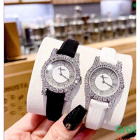 Đồng hồ nữ Dimini dây da mềm thiết kế đính đá kim cương nhân tạo sang trọng