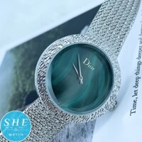 Đồng hồ nữ DIOR đồng hồ pin máy nhật mặt KHẢM XANH size 28mm CỔ ĐIỂN- THANH LỊCH