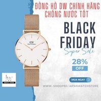 Đồng Hồ Nữ, Đồng Hồ DW Chính Hãng JAPAN WATCH Dây Lụa Cao Cấp Chống Nước Tốt Bảo Hành 12 Tháng