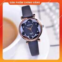 Đồng hồ nữ DouKou 71754 dây da lộn cao cấp mặt tròn