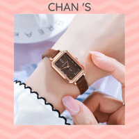 Đồng hồ nữ DouKou chính hãng mặt kính đen chữ nhật