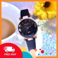 Đồng Hồ Nữ DouKou Dây Da Cao Cấp Đính Đá Sang Chảnh