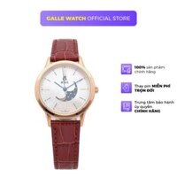 Đồng hồ nữ Ernest Borel LGR880-412RD phong cách thời trang, chống nước 3ATM, dây da đeo tay, kính Sapphire cao cấp