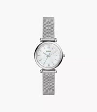 Đồng hồ Nữ Fossil Carlie Dây Thép không gỉ Mặt Xà cừ 29mm ES4432