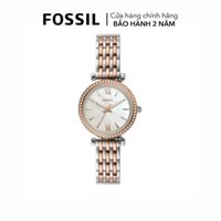 Đồng hồ nữ Fossil Carlie Mini dây kim loại, mặt 28 MM, hai màu, ES4649