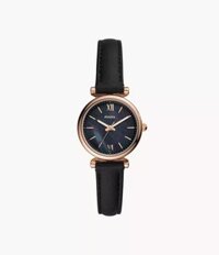Đồng hồ Nữ Fossil Carlie Mini Dây Da Mặt Đen 28mm ES4700
