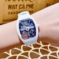 Đồng hồ nữ Franck muller máy pin dây cao su mặt full đá cao cấp có bảo hành DHN002 12Th