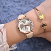 Đồng hồ nữ GOGOEY 153 mặt khối 3D dây da cao cấp trẻ trung (PHB)