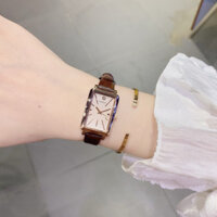 Đồng Hồ Nữ Gossie Mặt Chữ Nhật Dây Da Nappans nhão nhoét Cao Cấp