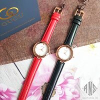 Đồng hồ nữ GU 6014 dây da mặt kính 3D xinh xắn (Bảo hành 12 tháng + Tặng kèm pin)