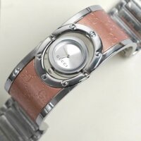 Đồng hồ nữ Gucci Fake cao cấp màu hồng dạng lắc tay 23.5mm