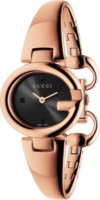 (ĐỒNG HỒ NỮ) Gucci Guccissima YA134509 PVD Rose Gold Watch 27mm