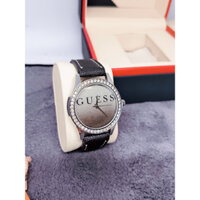 Đồng Hồ Nữ Guess dây da bóng đen case 36mm