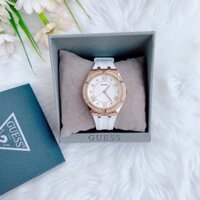 Đồng hồ nữ Guess GW0034L2 Ladies White Rose Gold Tone Analog Watch 36mm, Authentic, Full box, Luxury diamond watch