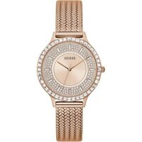 Đồng Hồ Nữ GUESS GW0402L3 Đính Viền Đá Ống Rose Gold Dây Mesh 38mm