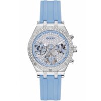 Đồng hồ nữ Guess GW0407L1 Heiress Crystal Blue Strap Watch, Authentic, Full Box, Luxury diamond watch