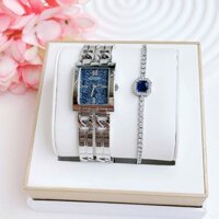 Đồng hồ nữ Guess GW0807L1 dáng lắc tay Silver mặt chữ nhật