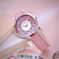 Đồng Hồ Nữ Guess Iridescent Case Pink Genuine Leather Watch GW0529L1 Hoa Hồng