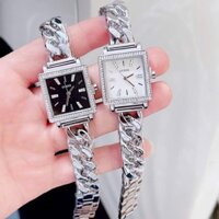 Đồng hồ nữ guess mặt vuông viền đá siêu sáng, dây xích cao cấp sang trọng, chống nước