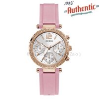 Đồng Hồ Nữ Guess Solstice Rose Gold Tone Case Pink Silicone GW0113L4