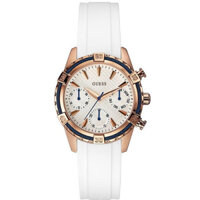 Đồng Hồ Nữ Guess U0562L1 Dây Silicon Trắng Chính Hãng