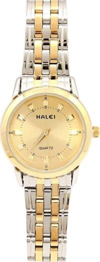 Đồng Hồ Nữ Halei HL502 Tặng pin Nhật sẵn trong đồng hồ  Móc Khóa gỗ Đồng hồ 888 y hình  Hộp Chính Hãng - Dây Demi - Mặt Vàng