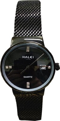 Đồng Hồ Nữ Halei HL8024 full đen Tặng pin Nhật sẵn trong đồng hồ  Móc Khóa gỗ Đồng hồ 888 y hình  Hộp Chính Hãng  Thẻ Bảo Hành - Đen