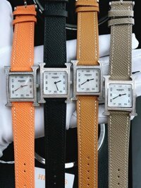 Đồng hồ nữ Hermes Heure H Diamond Mother of Pearl Steel siêu cấp 26mm