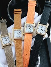 Đồng hồ nữ Hermes Heure H Diamond Mother of Pearl Gold Like Auth 26mm